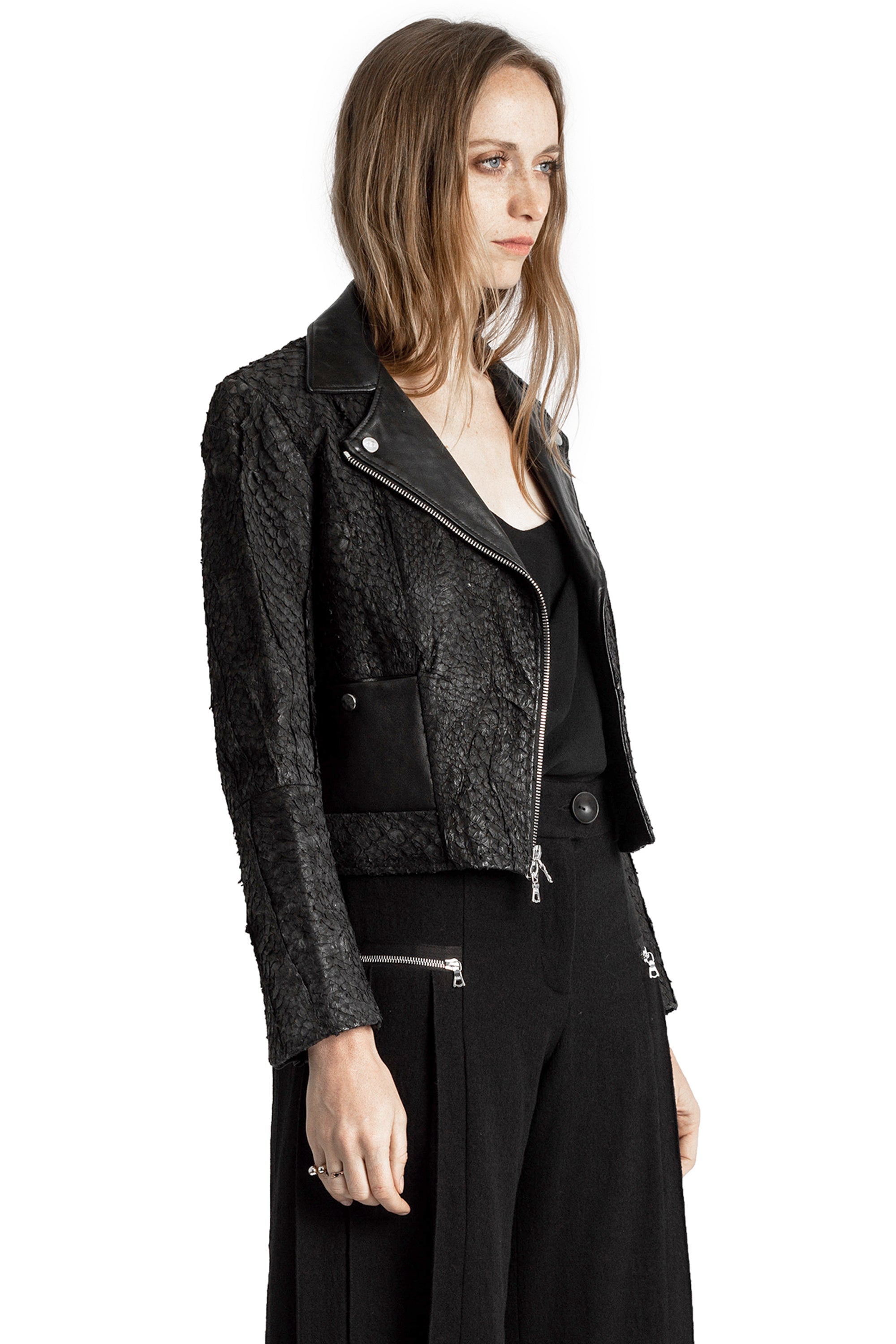 JASMINIUM FISH LEATHER JACKET — view 6