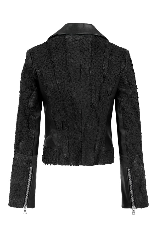 JASMINIUM FISH LEATHER JACKET