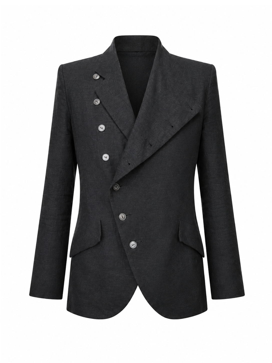 JAY BLAZER IN BLACK LINEN
