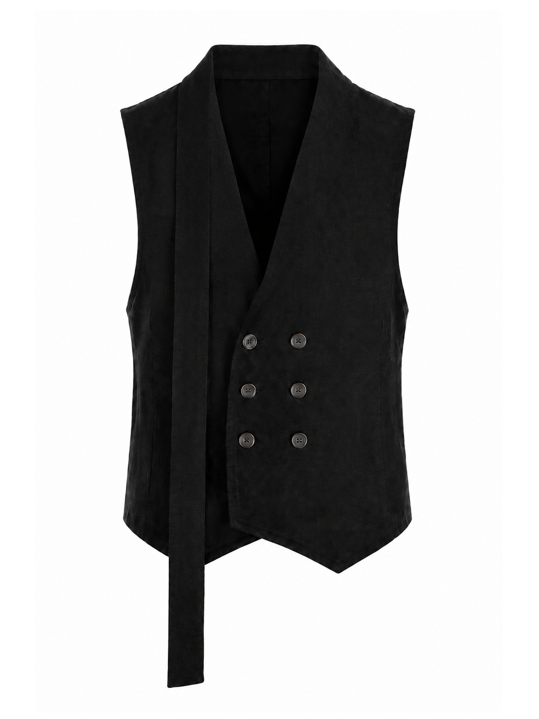 LOGAN BLACK LINEN VEST