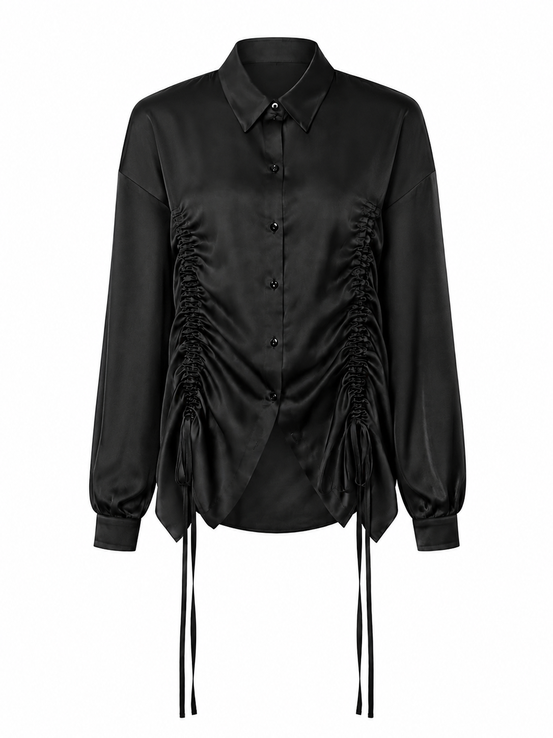 VITR DRESS SHIRT IN BLACK VISCOSE