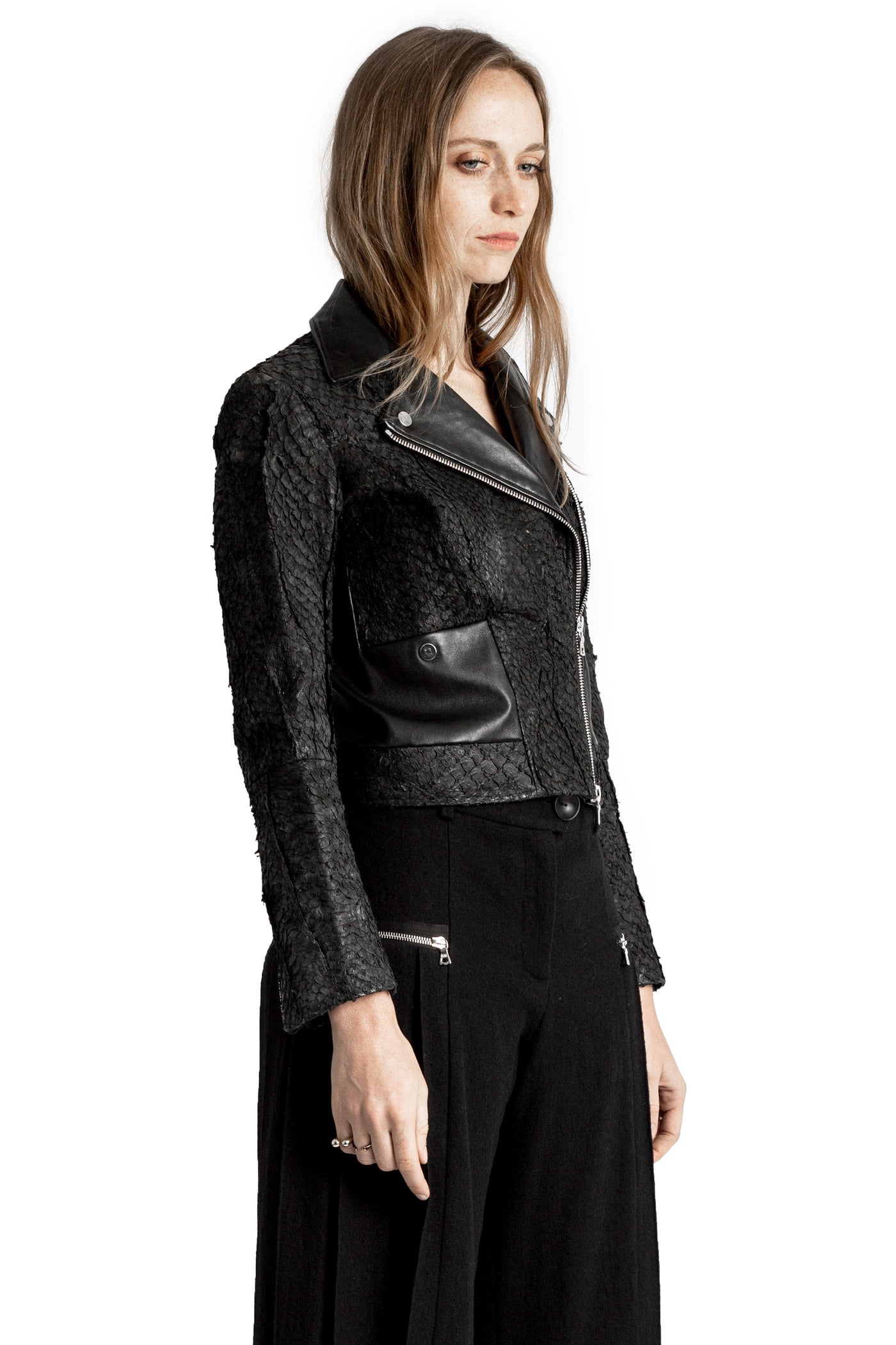 JASMINIUM FISH LEATHER JACKET — view 5