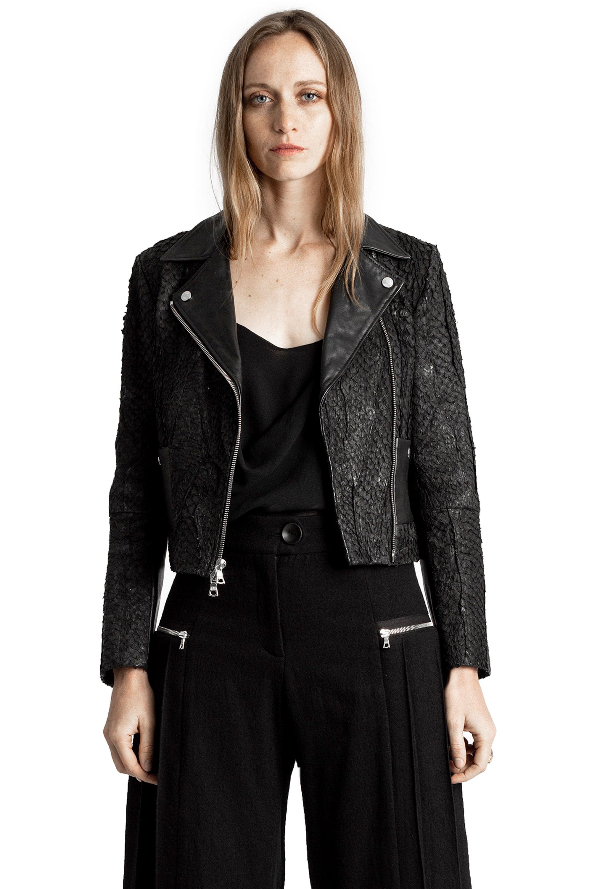 JASMINIUM FISH LEATHER JACKET — view 12